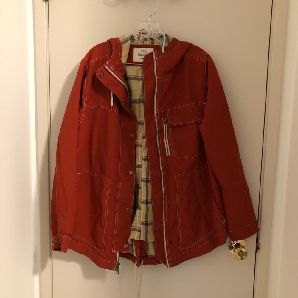 Toad&Co Men's Rust Orange Field Jacket with Hood